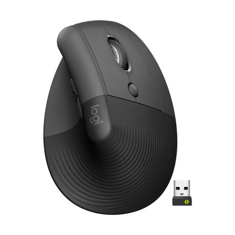 Mouse Logitech Inalámbrico Lift Vertical 910-006466 Grafito