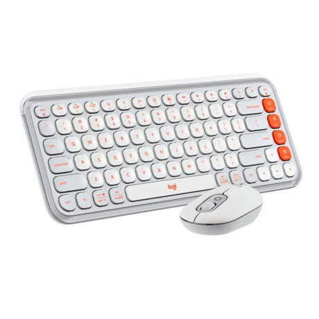 Combo Teclado y Mouse Inalám Logitech POP Icon 920-013055 WH